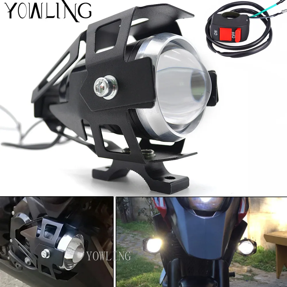 Headlight Driving Fog Spot Head Light Spotlight Assist Lamp Light Switch For KAWASAKI YAMAHA KTM suzuki ducati triumph BMW HONDA