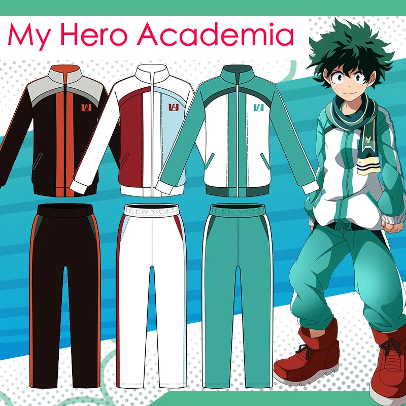 

Anime My Hero Academia Cosplay Costume Izuku Midoriya Katsuki Bakugou Shouto Todoroki Cosplay Shouto New Style Sportswear Party