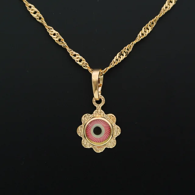 Фото женское ожерелье с подвеской «глаз дьявола»