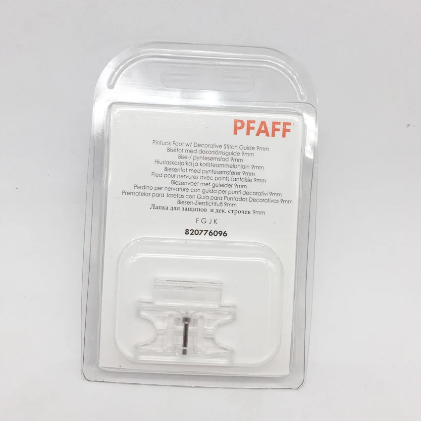 

9mm Pintuck Foot With Decorative Stitch Guide For Pfaff 820776096 93-036944-91