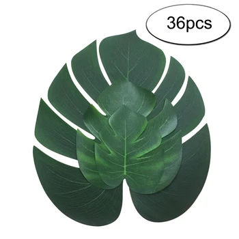 

36pcs Large Artificial Tropical Palm Leaves Hawaiian Luau Party Jungle Beach Theme Table Decorations wedding birthdays