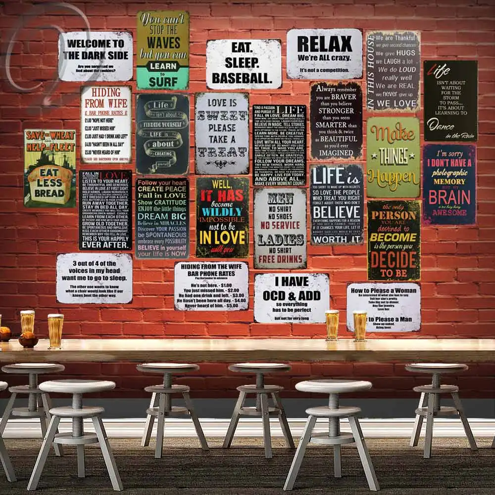 

The Motto of Life Metal Sign Vintage Home Decor 20*30 Tin Signs Plate Bar Cafe Home Shabby Chic Sign Board Wall Art Poster