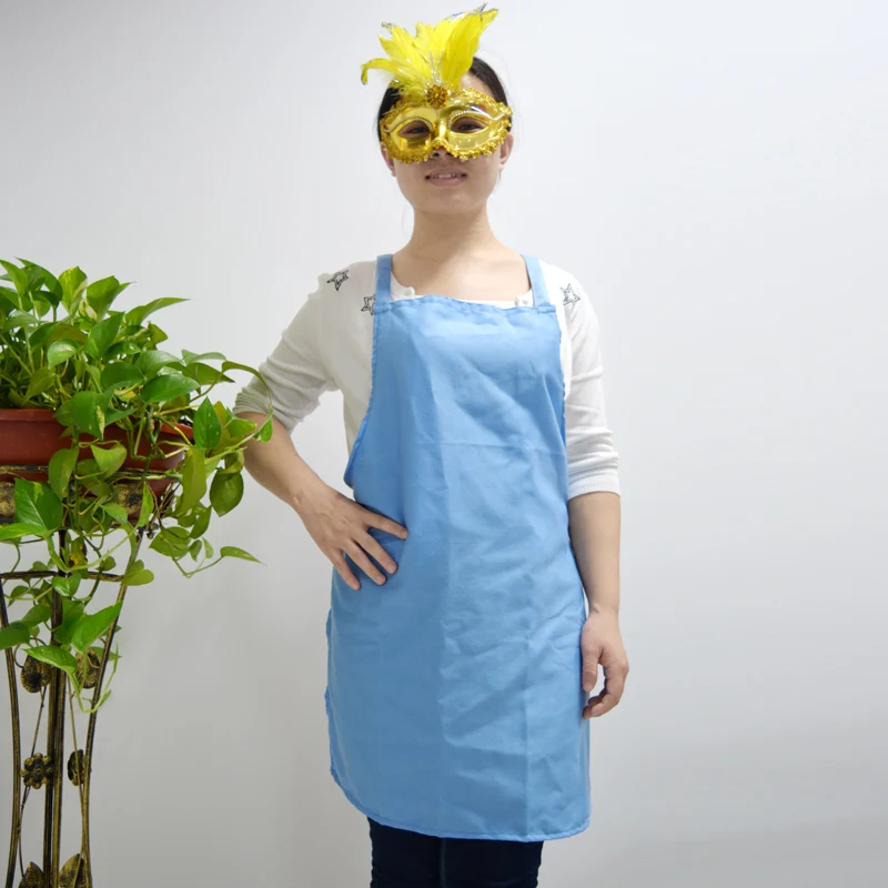 New Style Cheap bib Aprons Cooking Apron For Women Tavern Fashion Blue