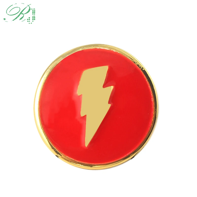 

RJ Shazam Brooches Pins Captain Billy Batson The Flash Lightning Tiger Badges Cloak Keyring Pins Women Men Souvenirs Gift