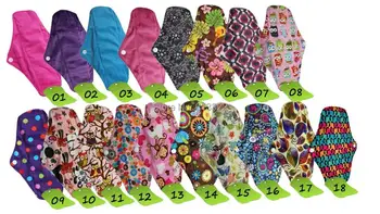 

Charcoal Bamboo Cloth Menstrual Sanitary Pads Washable Feminine Mama Cloth Pads