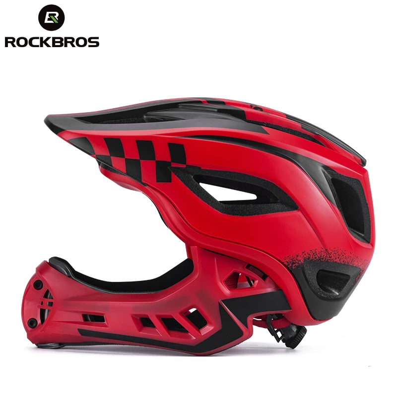 ROCKBROS 2 в 1 велосипедные шлемы, полностью покрытые детские шлемы, EPS параллельные автомобильные мотоциклетные детские спортивные защитные шляпы