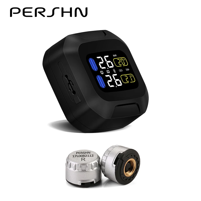 RONSHIN Automotive Electronic Accessories,TPMS Solar Wireless Tire Pressure LCD Monitoring System with 4 External Sensor