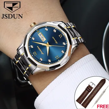 

Men's watches Male watch luxury brand well-known brand JSDUN Japan Relogio Masculino Automatic Mechanical Watch Men Luminescent