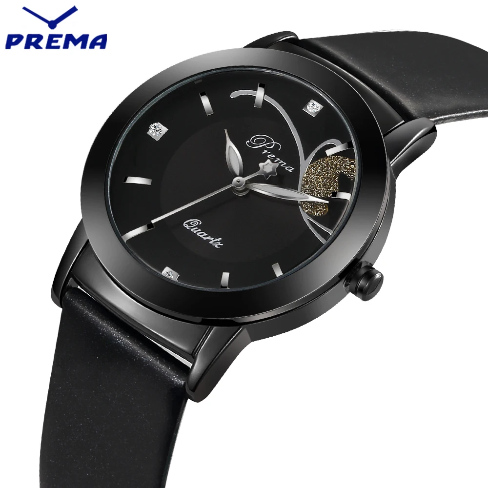 

New Top Brand Watch for Women Flower Butterfly Black Leather Montre Femme Sport Casual Dress Lady Wrist Quartz Women Watch Clock
