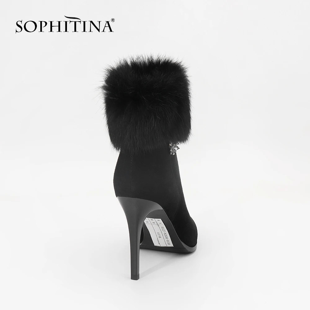 SOPHITINA/новые модные детские замшевые ботинки Пикантные однотонные пуховые Теплые
