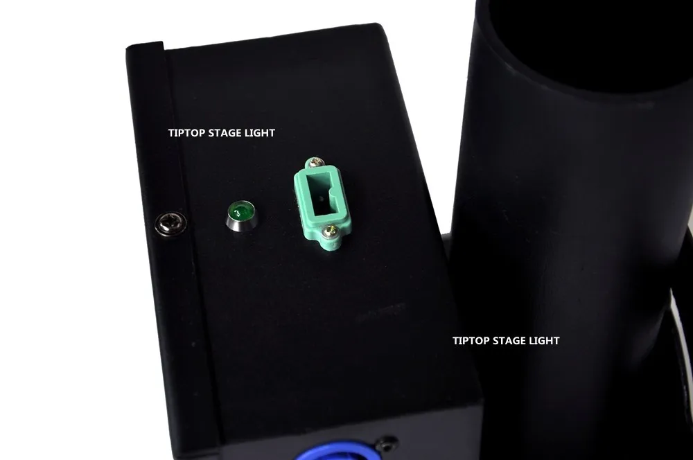 Máquina de Confetes Cabeça de um Lançador de Confete 25 w Único Tubo Mini um Tiro Uma Serpentina Nuzzle Controle Dmx Poder Con Input Output 13 confete streamer lançador controle dmx potência com entrada de saída
