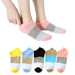 Милые Harajuku низкие, чтобы помочь модный тренд женские носки-башмачки Kawaii Корейская версия подходящих цветов невидимые носки