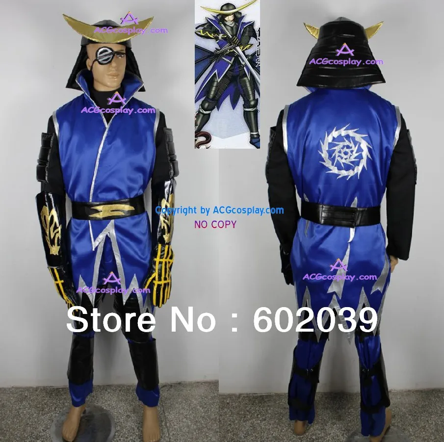 Костюм для косплея Sengoku Basara 2 Date Masamune включает головную одежду хорошего качества ACGcosplay