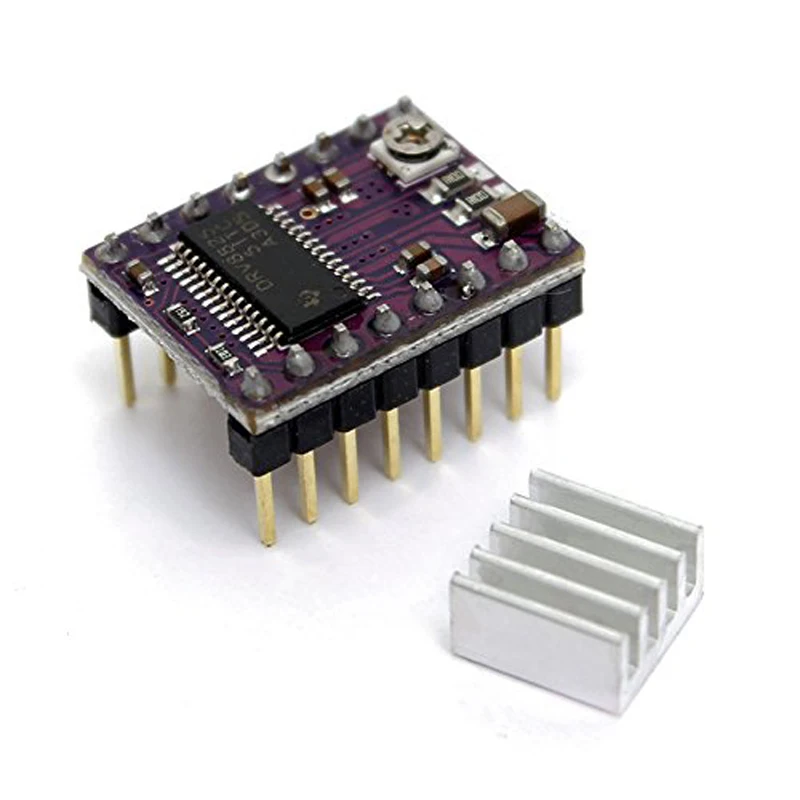 AOKIN DRV8825 4 слойный StepStick шаговый двигатель драйвер модуль с теплоотводом (штыри для
