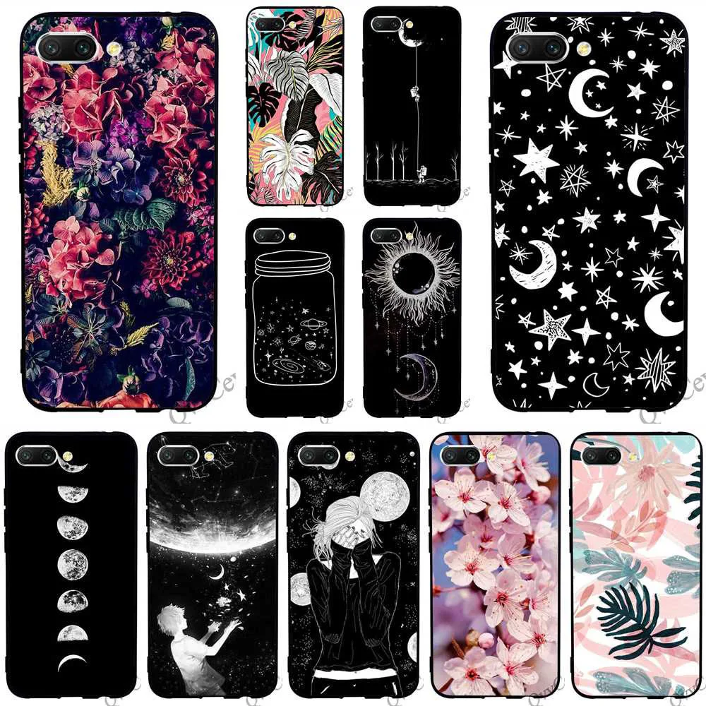

Fashion Moon Stars Space Astronaut Phone Cover for Huawei Honor 7X Case 10 8 9 Lite 6A 7A Pro 7C Y6 Prime Nova 3 3i Covers Skin