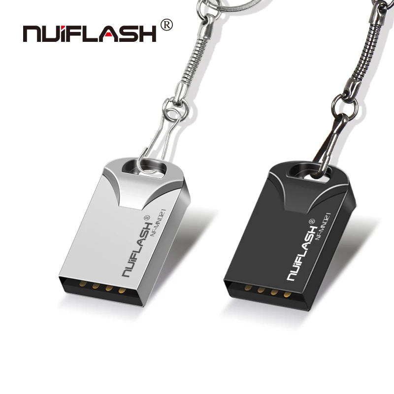 

Nuiflash Mini metal usb flash drive 4GB 8GB 16GB pen Drive 32GB 64GB usb 2.0 flash stick pendrive free shipping cle usb NEW 2019