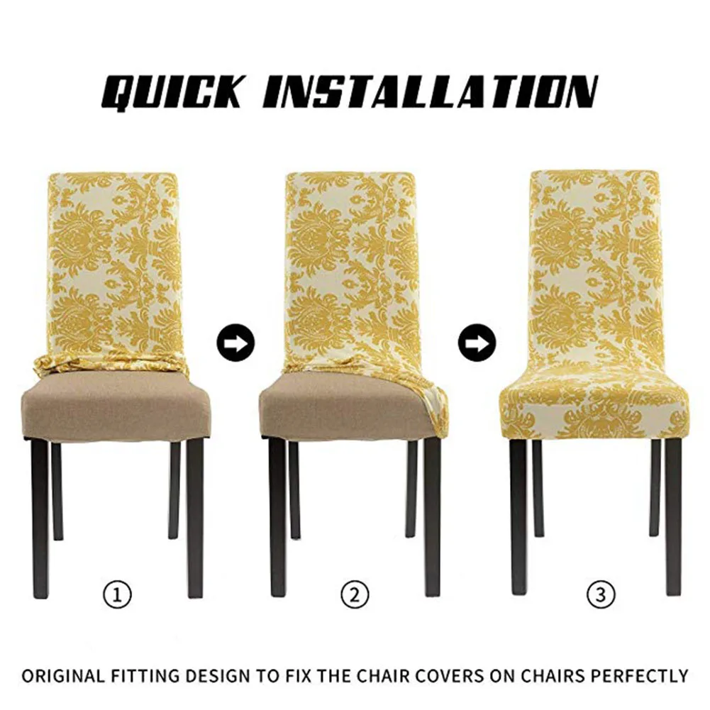 Meijuner чехол для кресла спандекс стрейч чехлы для стульев с печатным рисунком протектор для стула чехол для дома отеля WeddingY384
