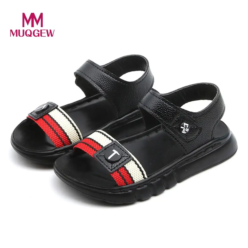 

children sandals shoes fashion casual flat Beach Flat sandals for boys leather Casual Sport kids sandals boys Sneakers#G7