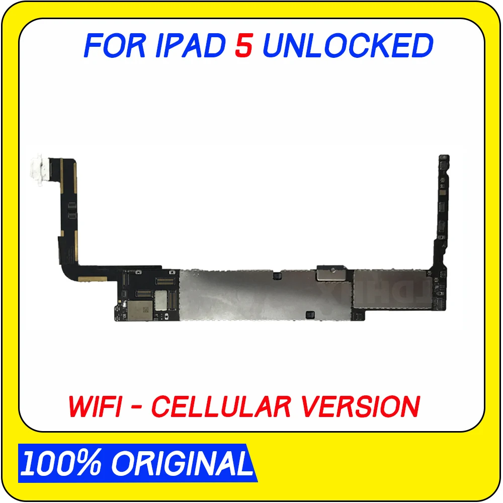 

Original unlocked for Ipad 5 Logic Boards Wifi + Cellular for Ipad Air 1 Motherboard with IOS System A1475 or A1476