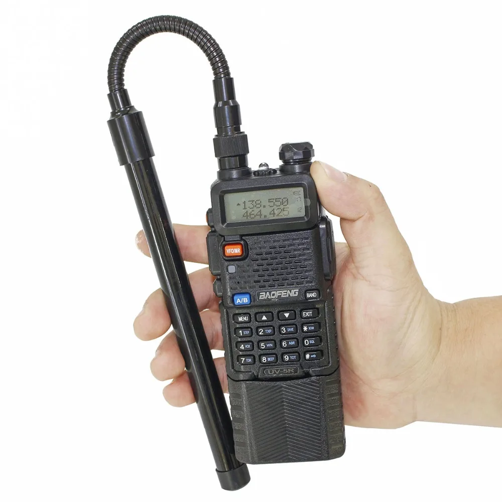 ABBREE AR-148 Тактический Гусь трубка SMA-VHF Любительская рация двойного диапазона с складной CS антенна для Baofeng UV-5R UV-82 UV-9R иди и болтай Walkie Talkie