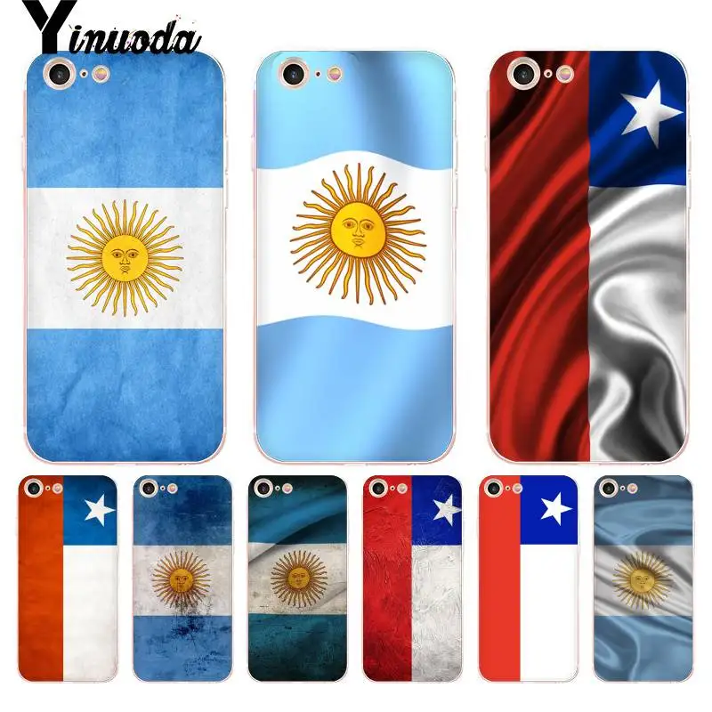 

Yinuoda For iphone 7 6 X Case Argentina Chile Flag Coque Shell Phone Case for iPhone 8 7 6 6S Plus X XS XR XSMAX XS XR Cover