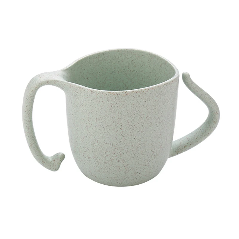 Wheat Straw Cup Kids Milk Mug Baby Training Cups Children Gargle Tooth Bruch Cup with Handgrip Non-toxic Drinking Mugs Learning (6)