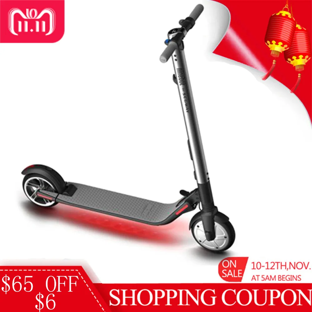 

Ninebot ES2 Folding Electric Scooter 5.2Ah Battery 25km/h Shockproof Solid Rubber Tire Electric Kick Scooter 700W Motor
