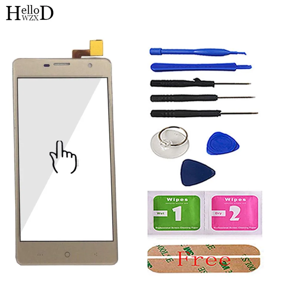 Touch Screen Panel For DEXP Ixion ES950 Touch Panel Touch Screen Digitizer Front Glass Sensor Smartphone Mobile Tools Adhesive - Цвет: Gold With Tools