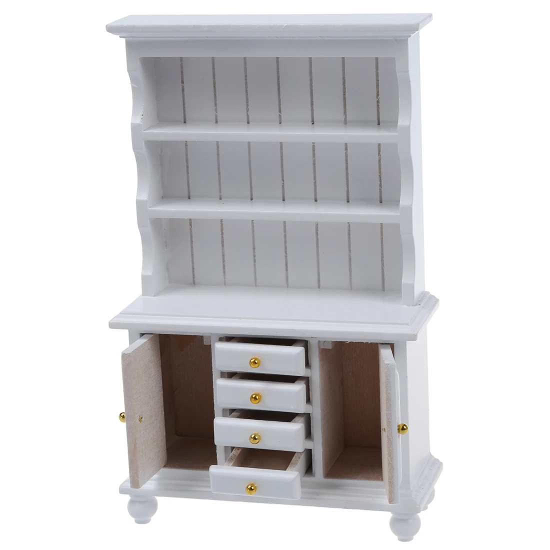 1/12 кукольный домик миниатюрная мебель Мультифункциональный деревянный шкаф книжный шкаф белый