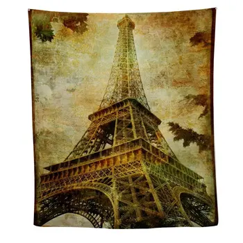

Eiffel Tower Grunge Wall Tapestry For Wall Decoration Fashion