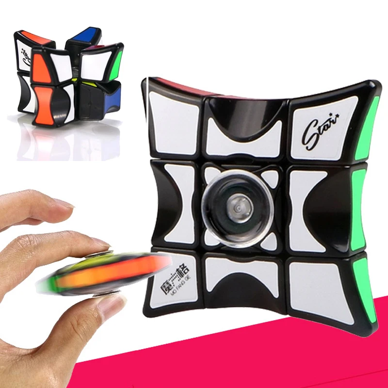 

Double Use Stress Relief Cube Funny Fidget Spinner Fingertip Gyro Cube Decompression Toy Kids Fingertip Gyro Stress Relief Toy
