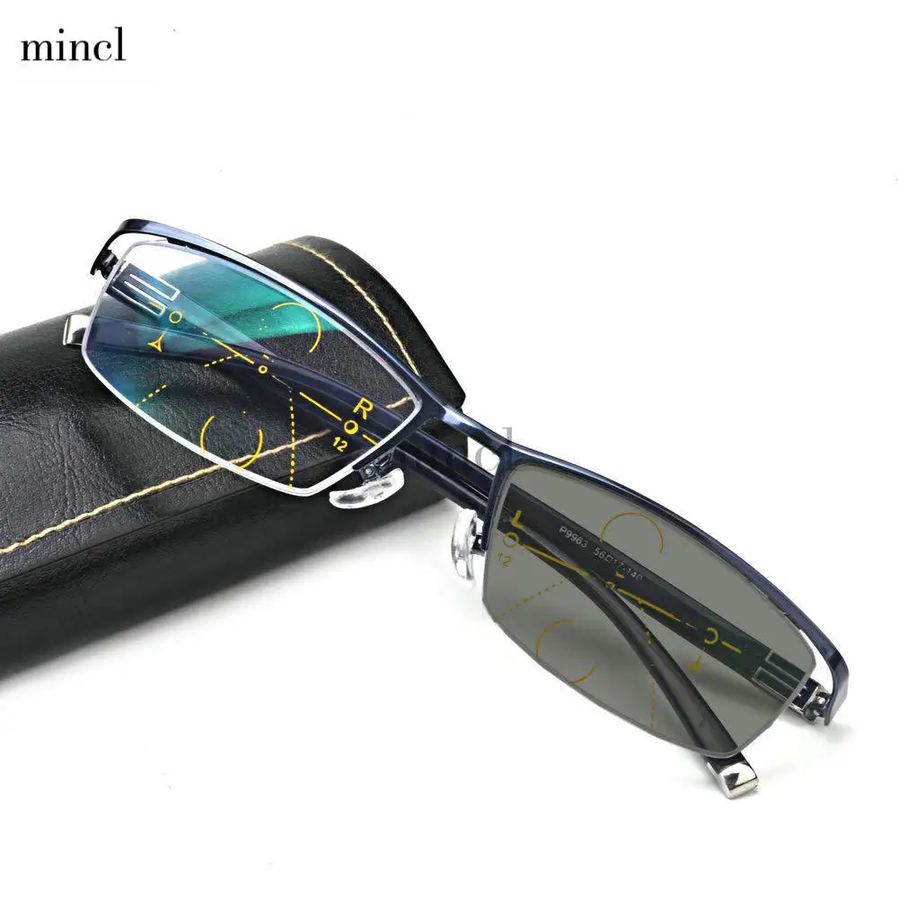 

2019 Progressive Multifocal glasses Transition Sunglasses Photochromic Reading Glasses Men Points for Reader Near Far sight NX