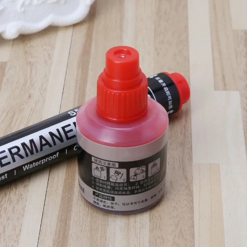 12 мл Перманентный маркер заправка чернил Перманентный для маркерной ...