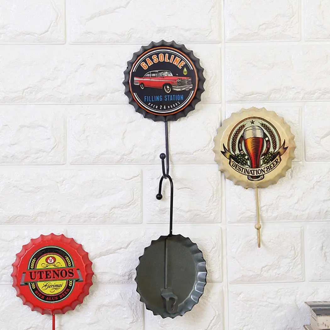 

Cloth Cap Hanger Fitting Hook Room Home Beer Iron Bottle Dector Decoration