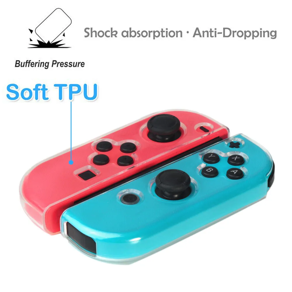 Ультратонкий защитный чехол из ТПУ с защитой от царапин для N Switch Joy Con 12 7|Чехлы