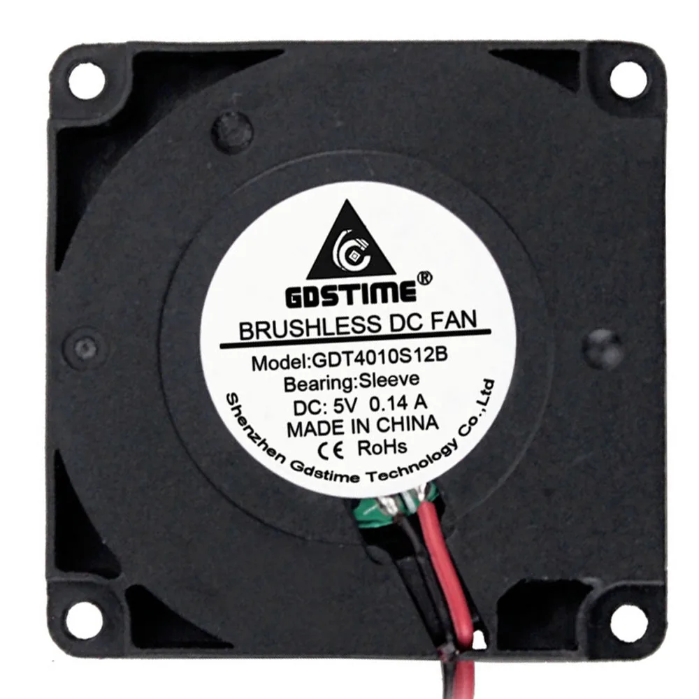 Discount 100PCS Gdstime 5V 40MM Blower Fan 4010 Blower for 3D Printer Accessories Fan 4mm 40x40x10mm Turbo Blower Fan 4