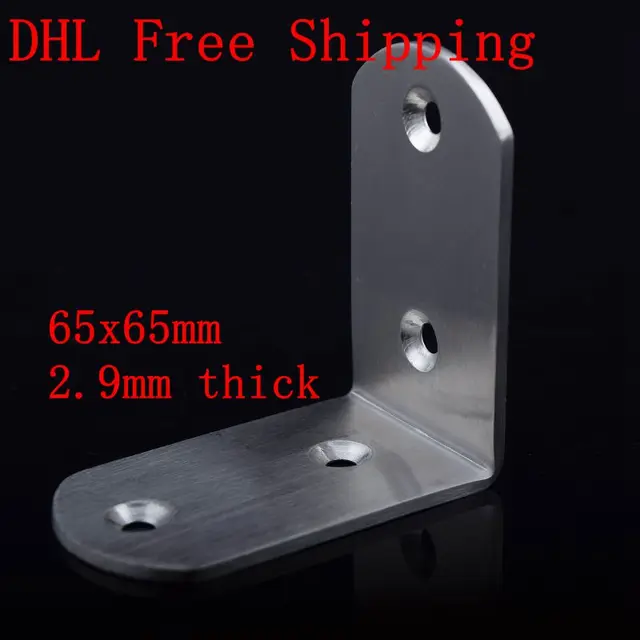 Whole 20pcs Lot 65mm Cabinet Hanging Bracket Stainless Whole 20pcs Lot 65mm Cabinet Hanging Bracket Stainless Steel Wall Brackets Mirror Corner Fixings Hardware