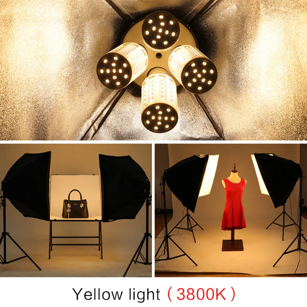 Fotografia 50x70CM Quatro Kit Com 8pcs Lâmpada
