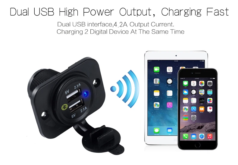 Универсальное автомобильное зарядное устройство USB 12 в а для мобильного телефона, планшета, место парковки, автомобильное зарядное устройство USB с гарантией качества