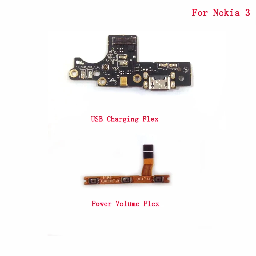 

10pcs For Nokia 3 5 6 7 8 7 Plus Power On Off Volume Switch Side Button Key USB Charging Board Flex Cable Replacement