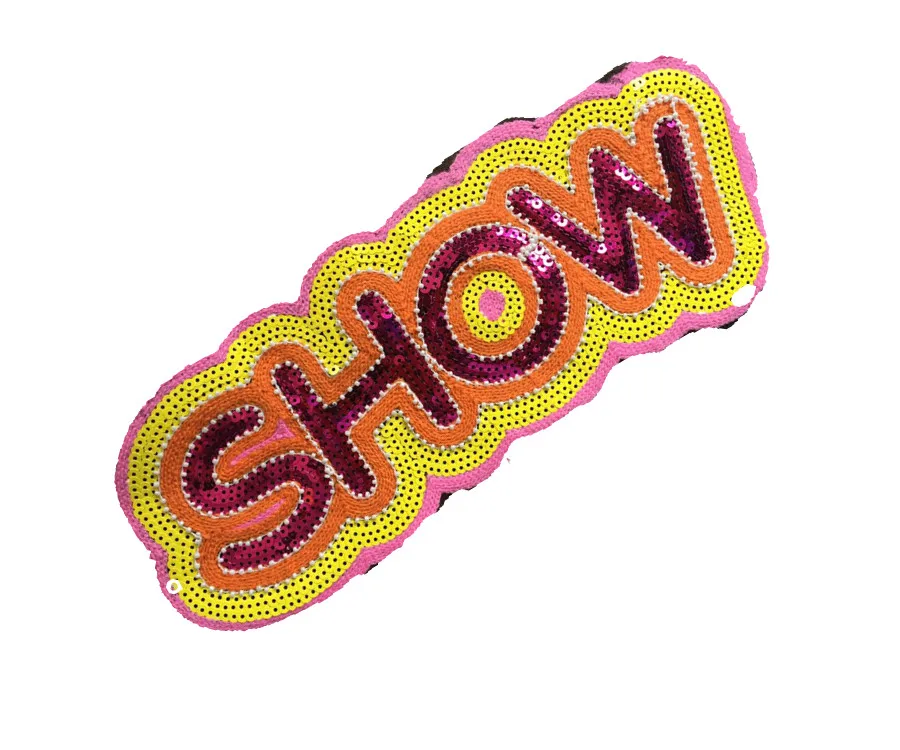 Buy floral sequins patch applique dress accessories