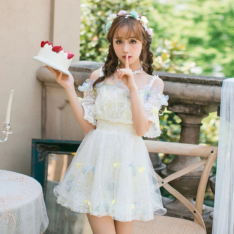 Candy rain 2017 New Summer Women Elegant Lace White Party Dresses Sexy