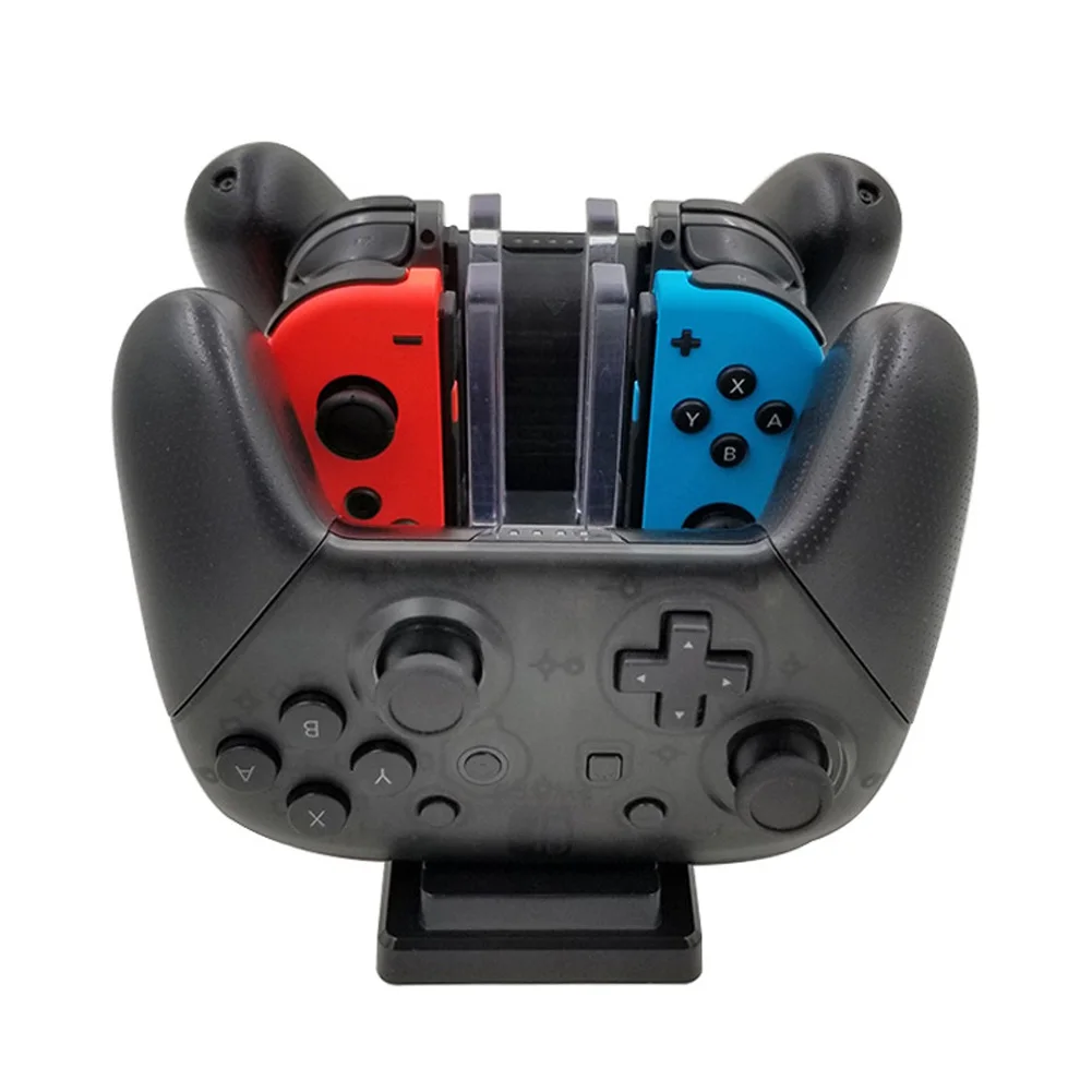 

Quick Charging With USB Cable Charger Durable Led Stand Slide-in Design Charging Station Base For Joy-Con And Pro Controller