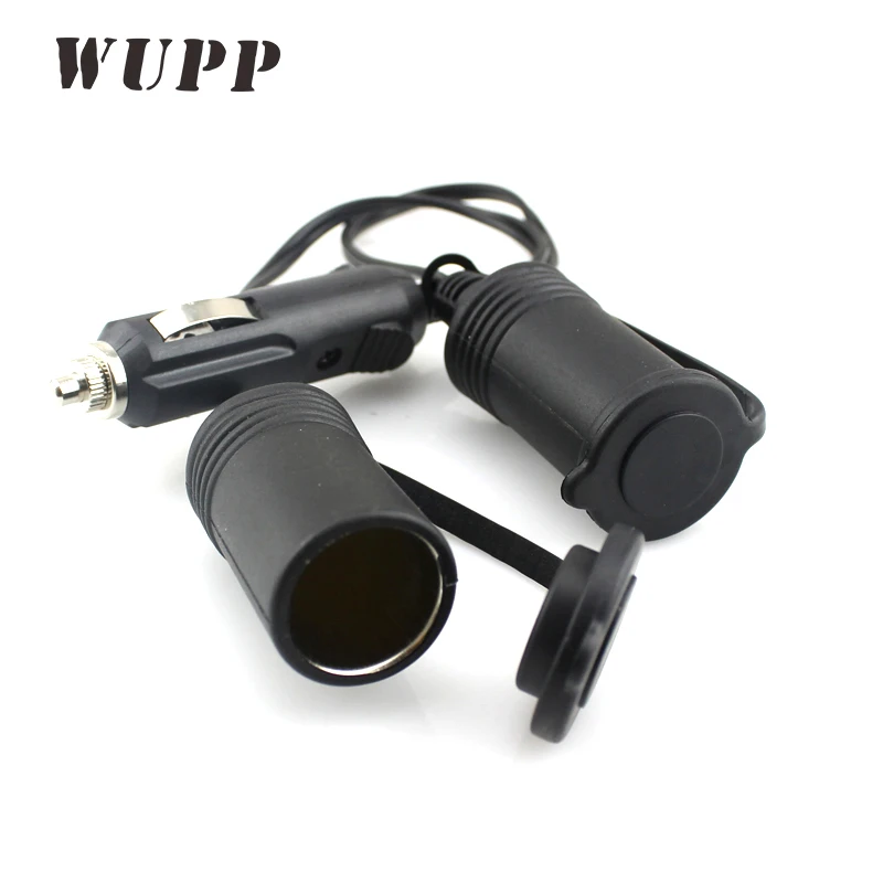 WUPP Dual Car Cigarette Lighter Socket With American Standard Cigarette Lighter Head Adapter