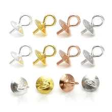 10 pz/lotto 925 Sterling Silver Bead Cap Pendente Della Collana Fibbia Catenacci Connettori Risultati Dei Monili In Argento Accessori per il FAI DA TE