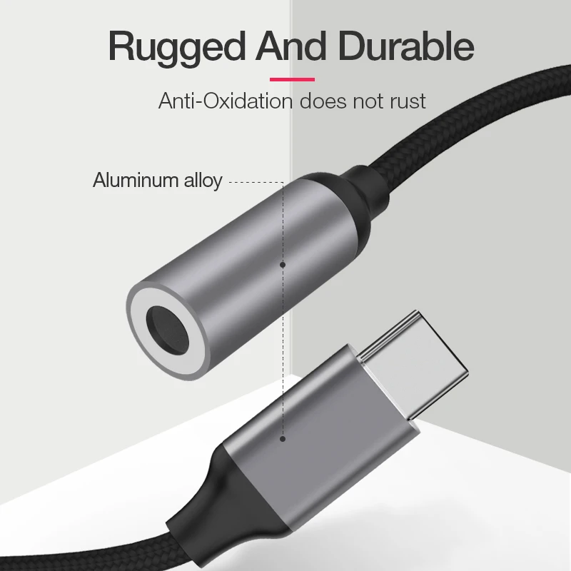 Кабель адаптер COOLREALL для наушников Type C 3 5 Jack USB мм AUX Huawei Mate 10 P20 Xiaomi Mi 6 6X 8 Mix 2s| |