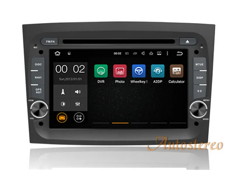 7 дюймов ram 2 GB Android 6,0 7,1 автомобильный dvd-плеер комплект с gps-навигатором для FIAT DOBLO 20016 Автомобильный gps автостерео плеер радио