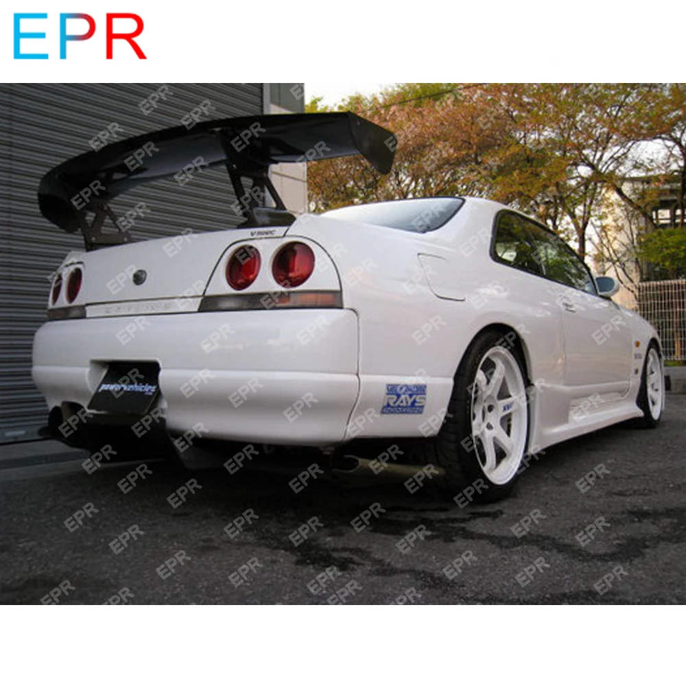 Для Nissan Skyline R33 Стекло волокно Top Secret задний диффузор ж/металлической аксессуары тела комплект автонастройки часть для R33 GTR