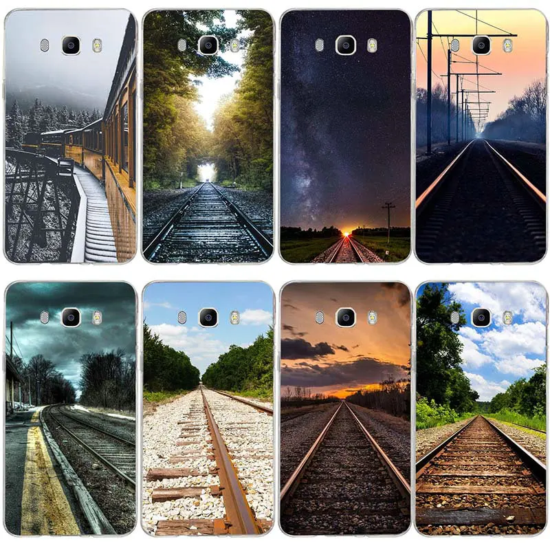 Fashion Train Railway Rail Soft TPU Silicone Phone Cases for Samsung Galaxy A3 A5 A7 J1 J2 J3 J5 J7 2016 2017 Coque Shell Bags | Мобильные