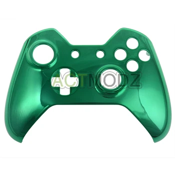 

Glossy Chrome Green Top Front Housing Shell Case Cover For Xbox One Controller